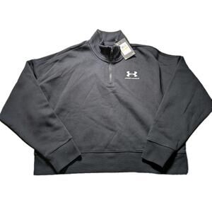 Under Armour Essential Fleece Half Zip Black Women’s Small P